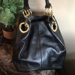 RARE! JPK Paris black leather bag w/ gold harness